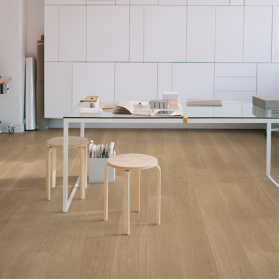laminate flooring in home office.